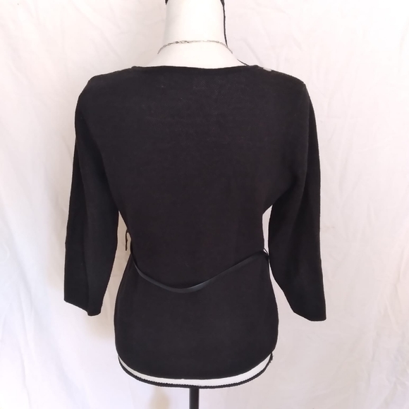 Carmen Marc Valvo v-neck sweater size Small Petite - Picture 2 of 6